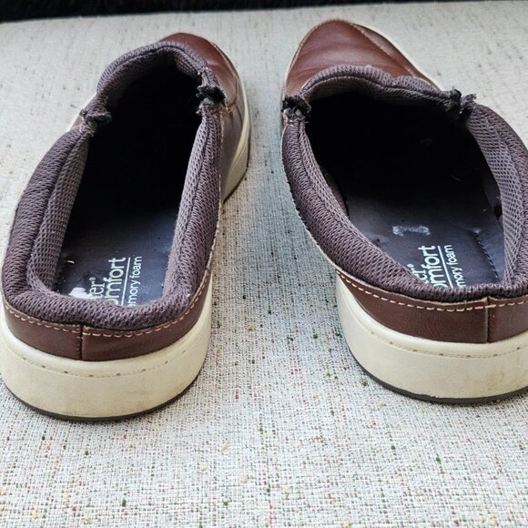 Dexter Men Shoes Backless Brown Leather Upper Slip On Flat Shoes Size 10 USA main image 7